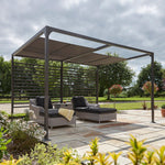 Aluminium Pergola with Sliding Roof in Grey, two sizes.