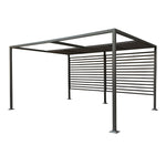 Aluminium Pergola with Sliding Roof in Grey, two sizes.