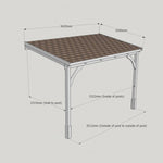 Felt Roof Lean-To Carport Gazebo Complete DIY Kit, Various Sizes