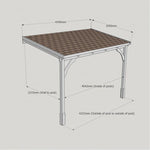 Felt Roof Lean-To Carport Gazebo Complete DIY Kit, Various Sizes