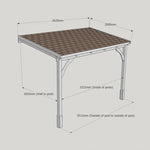 Felt Roof Lean-To Carport Gazebo Complete DIY Kit, Various Sizes