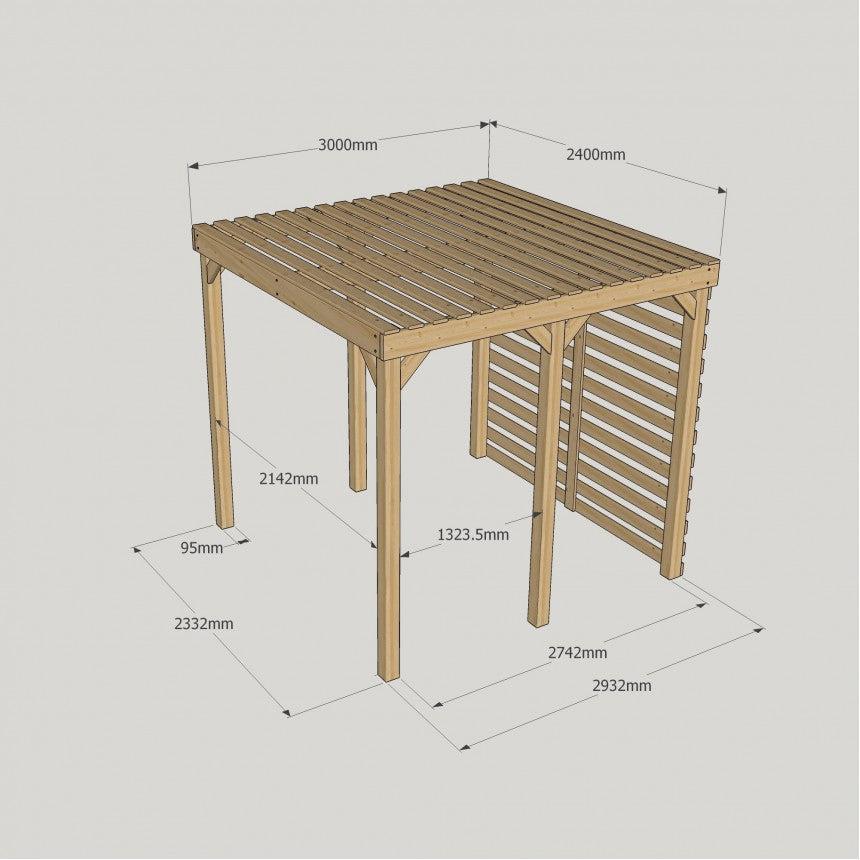 Heavy Duty Shade Pergola DIY Kit, Quality Tanalised Timber, Various Sizes