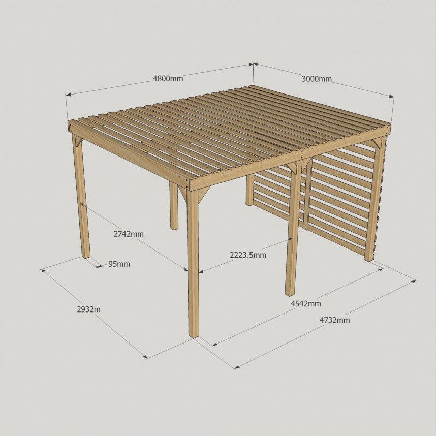 Heavy Duty Shade Pergola DIY Kit, Quality Tanalised Timber, Various Sizes