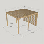 Heavy Duty Shade Pergola DIY Kit, Quality Tanalised Timber, Various Sizes