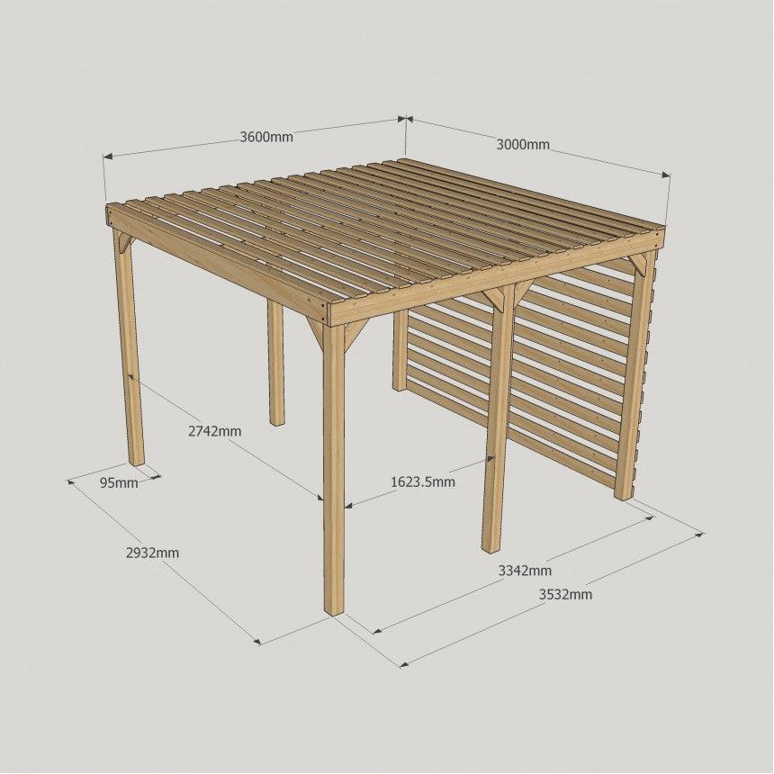 Heavy Duty Shade Pergola DIY Kit, Quality Tanalised Timber, Various Sizes