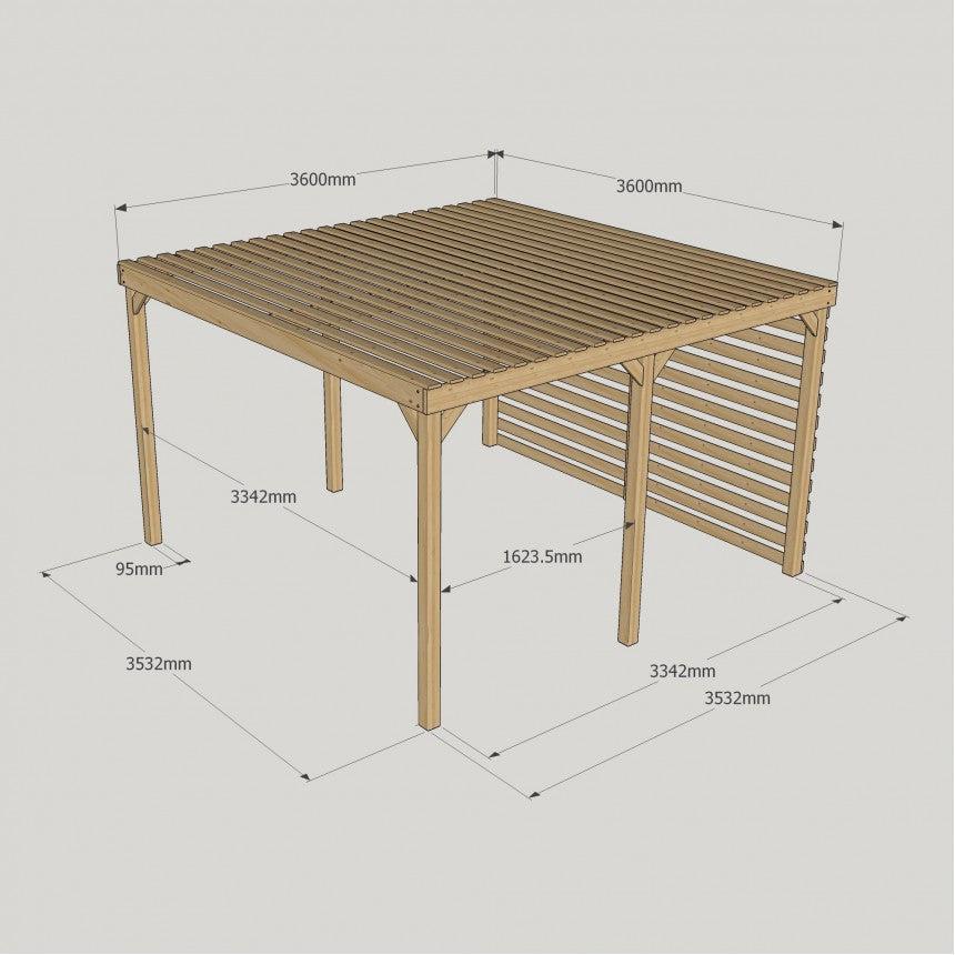 Heavy Duty Shade Pergola DIY Kit, Quality Tanalised Timber, Various Sizes