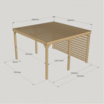 Heavy Duty Shade Pergola DIY Kit, Quality Tanalised Timber, Various Sizes