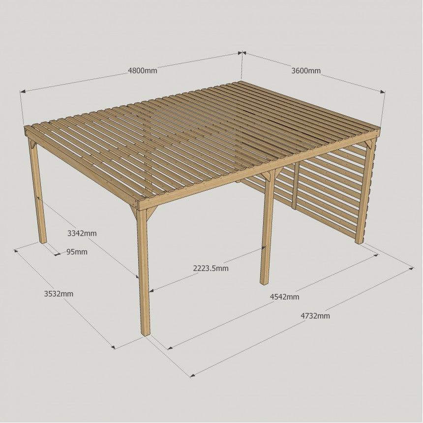 Heavy Duty Shade Pergola DIY Kit, Quality Tanalised Timber, Various Sizes