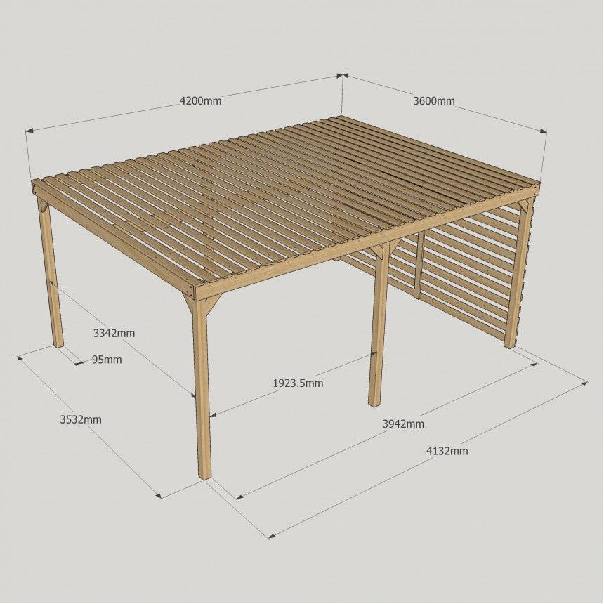 Heavy Duty Shade Pergola DIY Kit, Quality Tanalised Timber, Various Sizes