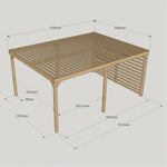 Heavy Duty Shade Pergola DIY Kit, Quality Tanalised Timber, Various Sizes