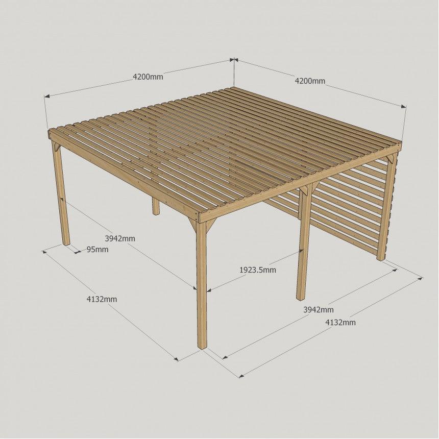 Heavy Duty Shade Pergola DIY Kit, Quality Tanalised Timber, Various Sizes