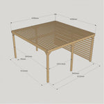 Heavy Duty Shade Pergola DIY Kit, Quality Tanalised Timber, Various Sizes