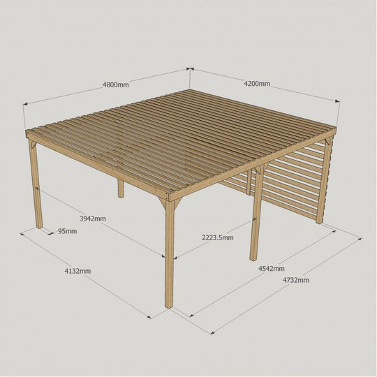 Heavy Duty Shade Pergola DIY Kit, Quality Tanalised Timber, Various Sizes