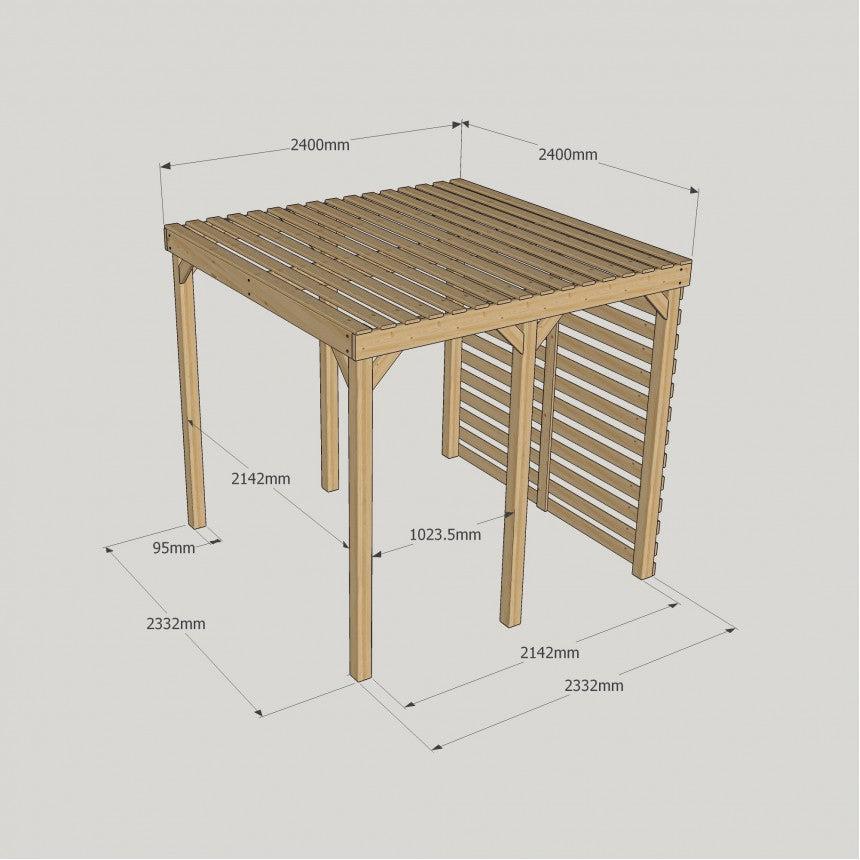 Heavy Duty Shade Pergola DIY Kit, Quality Tanalised Timber, Various Sizes