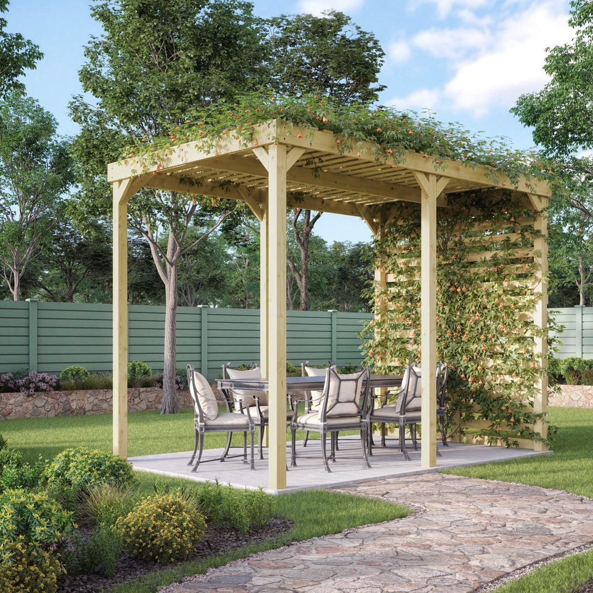 Heavy Duty Shade Pergola DIY Kit, Quality Tanalised Timber, Various Sizes