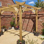 Heavy Duty Tanalised Timber Pergola Complete DIY Kit, Slow Grown Spruce, various sizes.