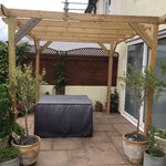 Heavy Duty Tanalised Timber Pergola Complete DIY Kit, Slow Grown Spruce, various sizes.