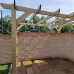 Heavy Duty Tanalised Timber Pergola Complete DIY Kit, Slow Grown Spruce, various sizes.