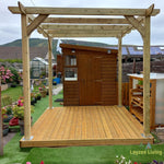 Heavy Duty Tanalised Timber Pergola Complete DIY Kit, Slow Grown Spruce, various sizes.