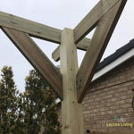 Heavy Duty Tanalised Timber Pergola Complete DIY Kit, Slow Grown Spruce, various sizes.