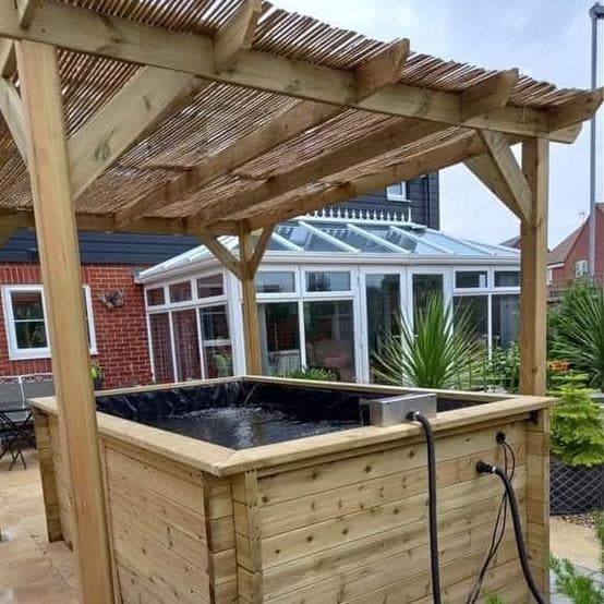 Heavy Duty Tanalised Timber Pergola Complete DIY Kit, Slow Grown Spruce, various sizes.