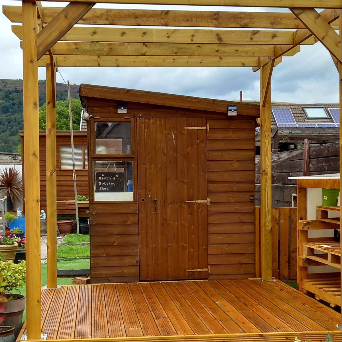 Heavy Duty Tanalised Timber Pergola Complete DIY Kit, Slow Grown Spruce, various sizes.