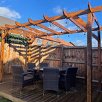 Heavy Duty Tanalised Timber Pergola Complete DIY Kit, Slow Grown Spruce, various sizes.