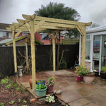 Heavy Duty Tanalised Timber Pergola Complete DIY Kit, Slow Grown Spruce, various sizes.