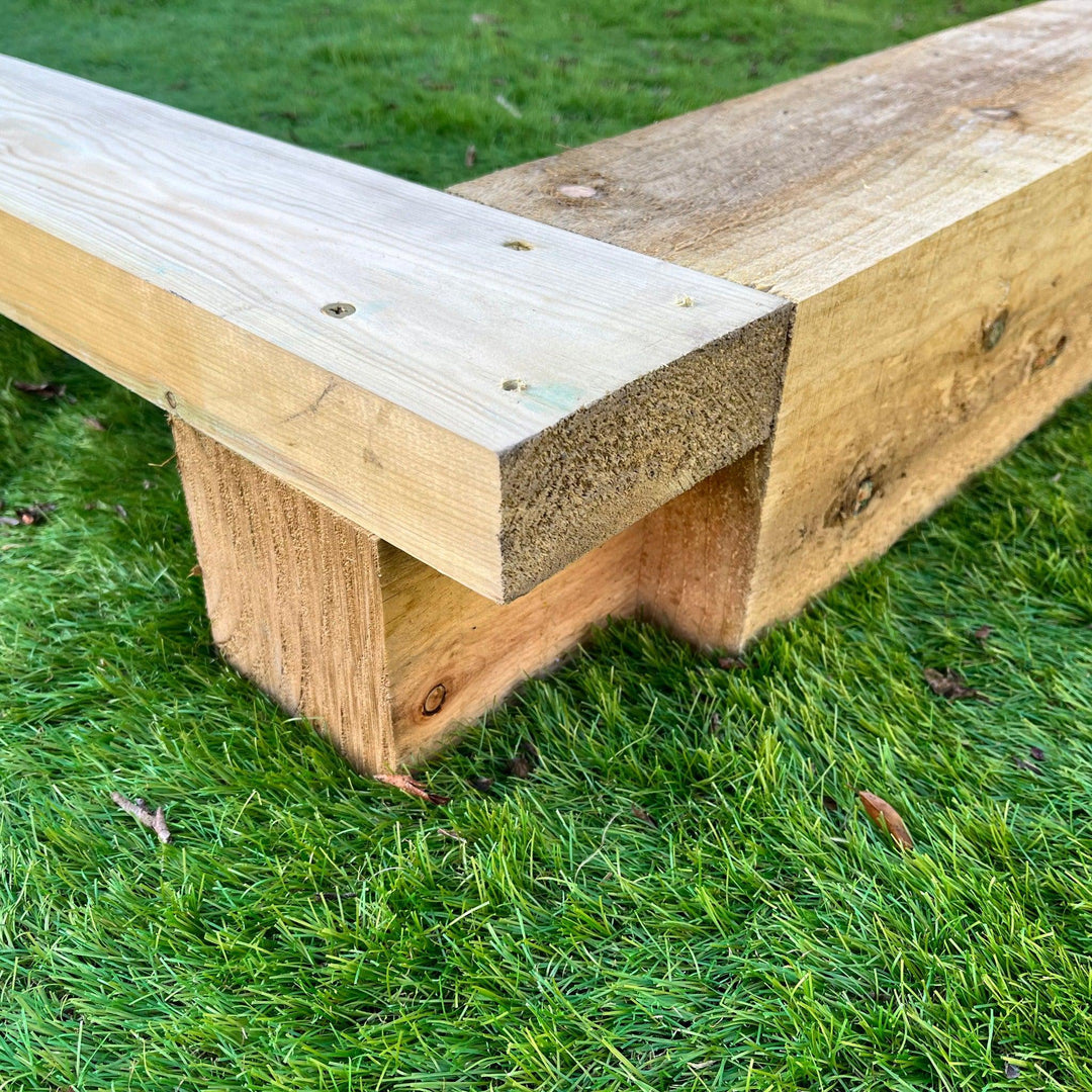 Heavy Duty Timber Box Pergola Complete DIY Kit, Tanalised Redwood Timber, various sizes.