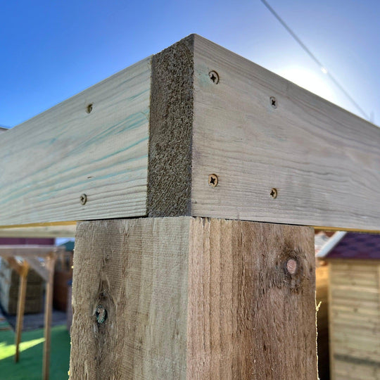 Heavy Duty Timber Box Pergola Complete DIY Kit, Tanalised Redwood Timber, various sizes.