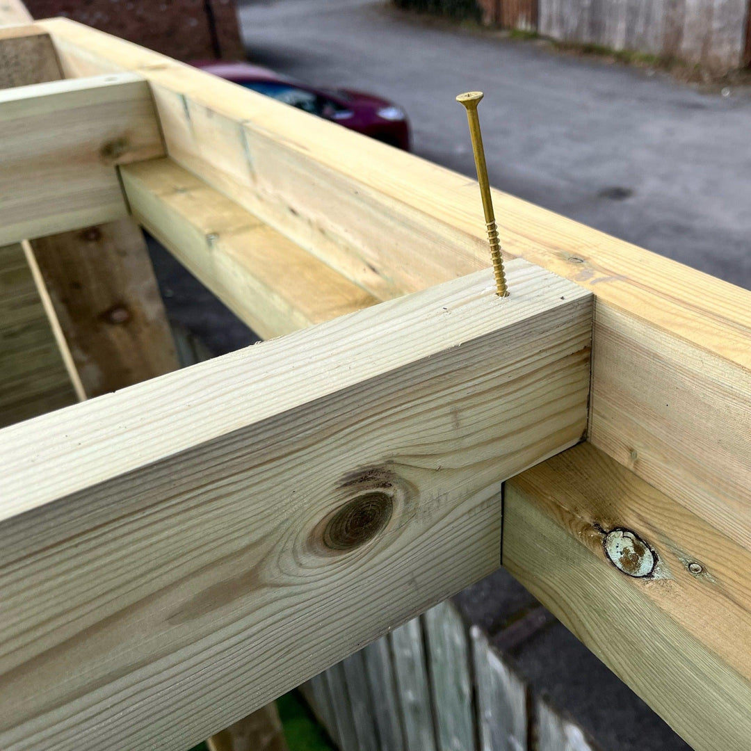 Heavy Duty Timber Box Pergola Complete DIY Kit, Tanalised Redwood Timber, various sizes.
