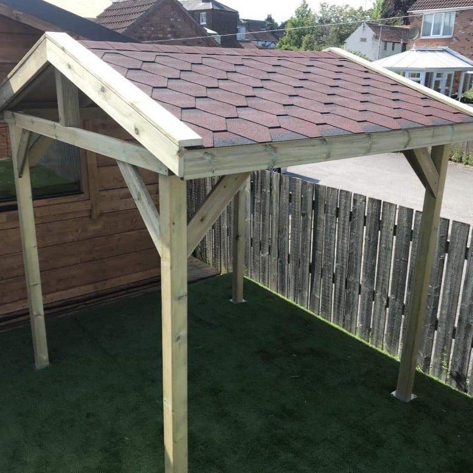 Heavy Duty Timber Gazebo DIY Kit | Tanalised feather edge timber | felt tile roof, various sizes.