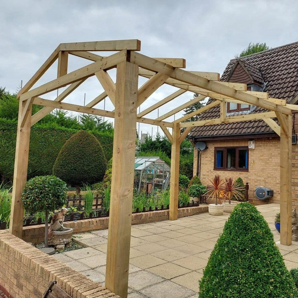 Heavy Duty Timber Gazebo DIY Kit with roof frame only | various sizes