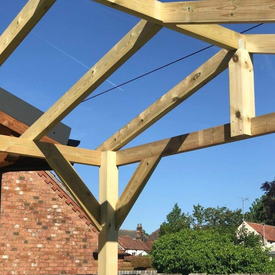 Heavy Duty Timber Gazebo DIY Kit with roof frame only | various sizes