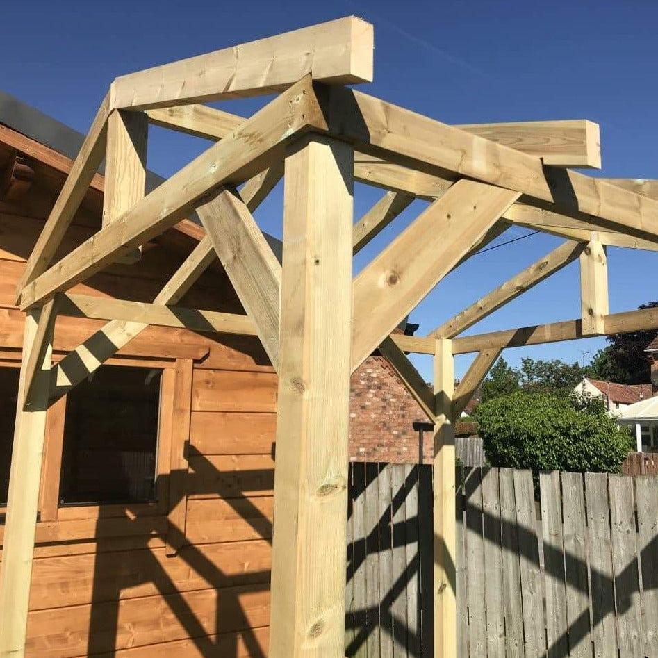 Heavy Duty Timber Gazebo DIY Kit with roof frame only | various sizes