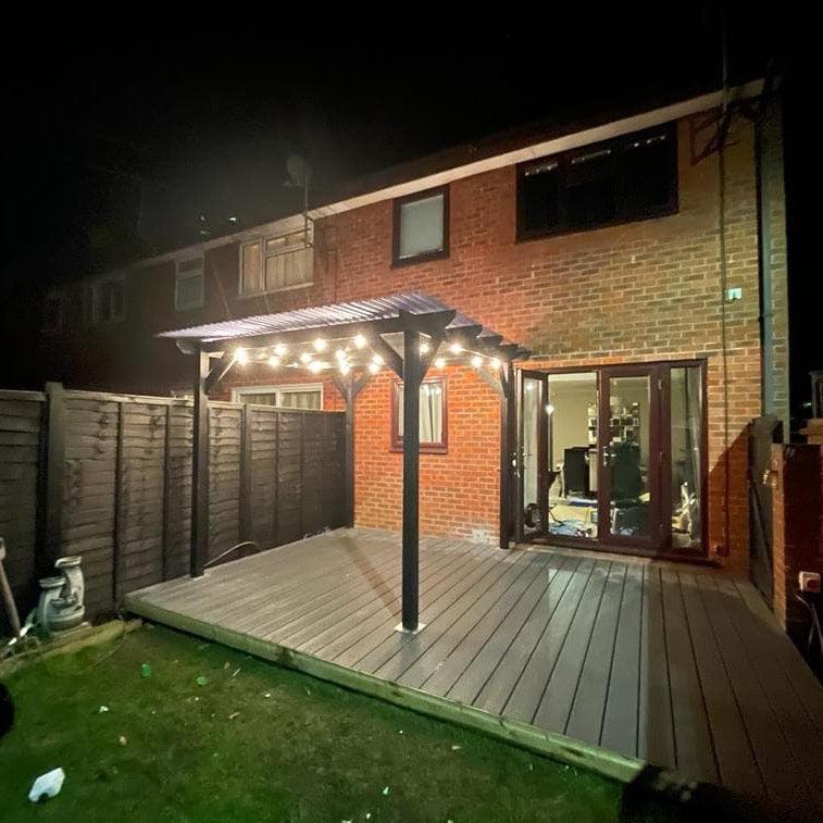 Heavy Duty Timber Pergola Complete DIY Kit, Quality Tanalised Redwood Timber, various sizes.