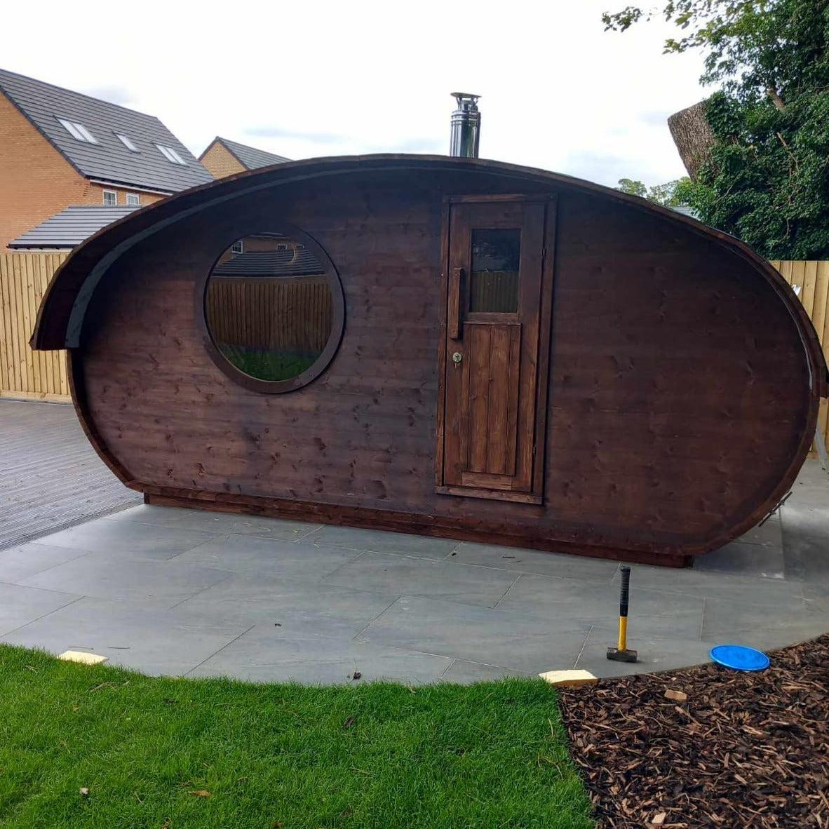 Hobbit Sauna, various sizes, Wood-Fired or Electric.