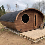 Hobbit Sauna, various sizes, Wood-Fired or Electric.