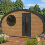 Hobbit Sauna, various sizes, Wood-Fired or Electric.