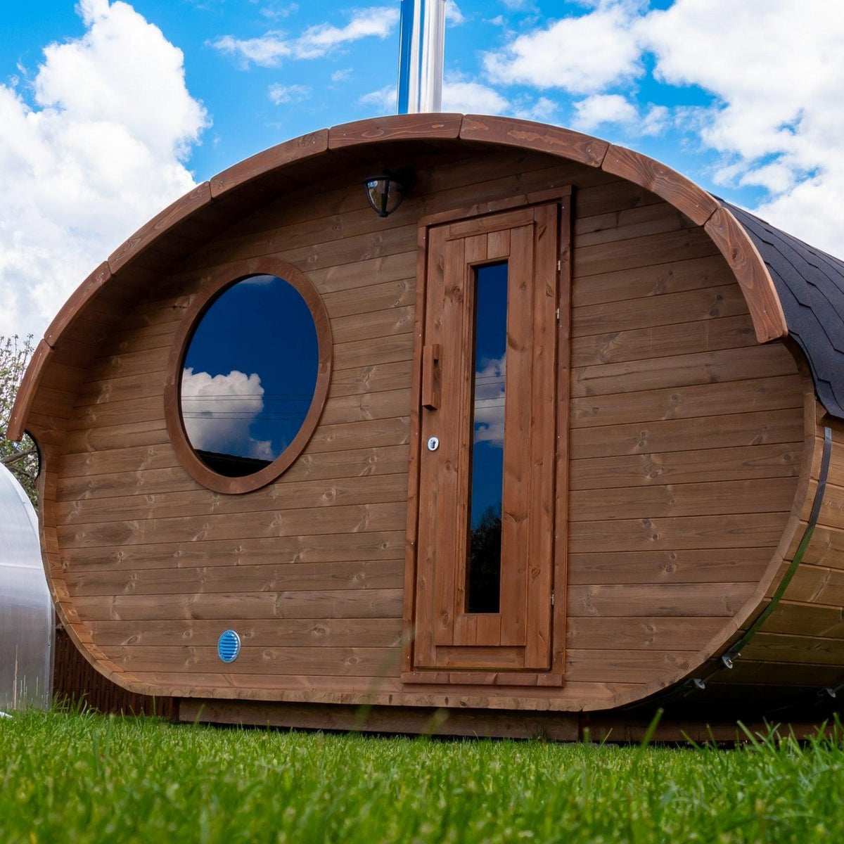 Hobbit Sauna, various sizes, Wood-Fired or Electric.