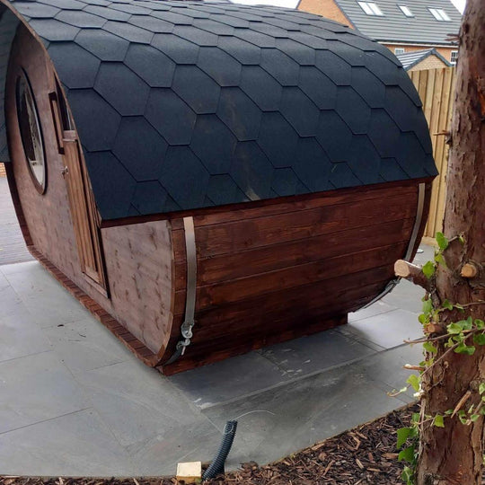 Hobbit Sauna, various sizes, Wood-Fired or Electric.