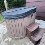 Ofuro wood-fired tub with external heater