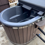 Ofuro wood-fired tub with external heater