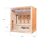 KN-004cm-scaled infrared sauna with dimensions