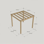 Large Size Heavy Duty Box Pergola Complete DIY Kit, Quality Tanalised Timber.