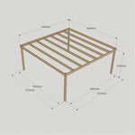 Large Size Heavy Duty Box Pergola Complete DIY Kit, Quality Tanalised Timber.