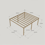 Large Size Heavy Duty Box Pergola Complete DIY Kit, Quality Tanalised Timber.