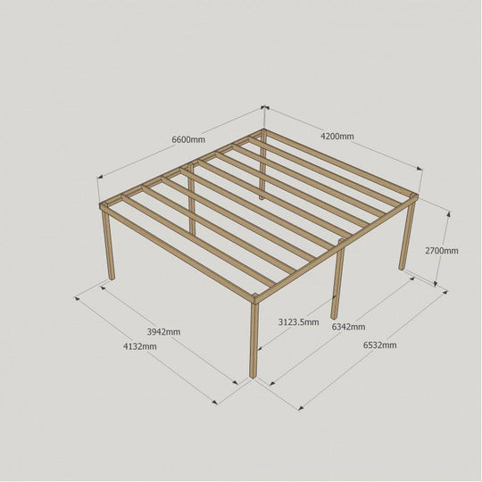 Large Size Heavy Duty Box Pergola Complete DIY Kit, Quality Tanalised Timber.