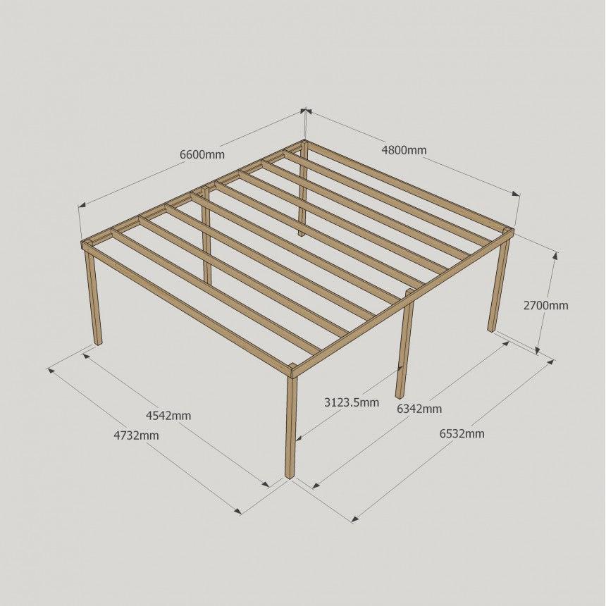 Large Size Heavy Duty Box Pergola Complete DIY Kit, Quality Tanalised Timber.