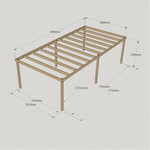 Large Size Heavy Duty Box Pergola Complete DIY Kit, Quality Tanalised Timber.